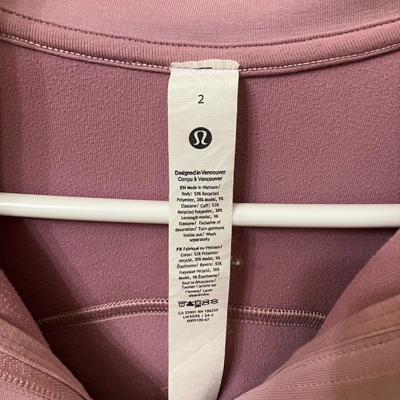 Brushed Softstreme Half Zip in Rose Blush Size 2 - Picture 2 of 5